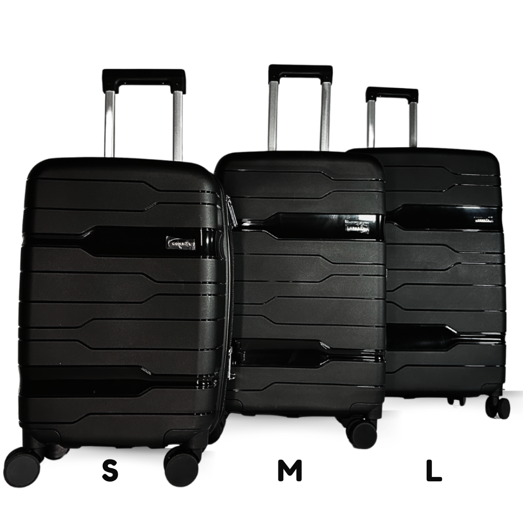 Carbon 3 Piece Luggage Trolley Sets