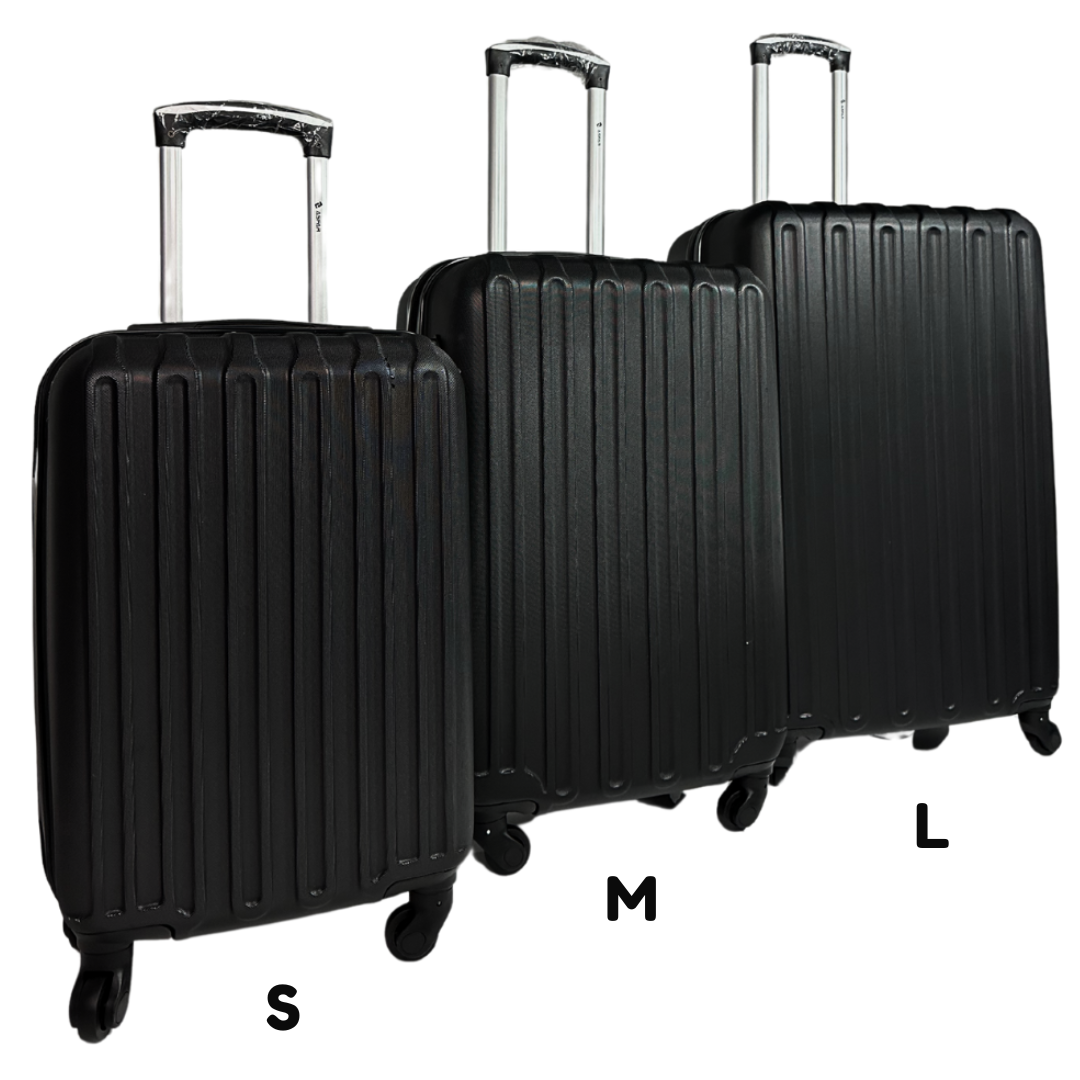 Fiber 3 Piece Luggage Trolley Set