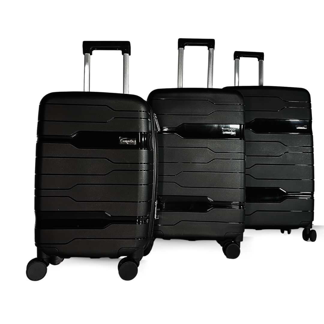 Carbon 3 Piece Luggage Trolley Sets