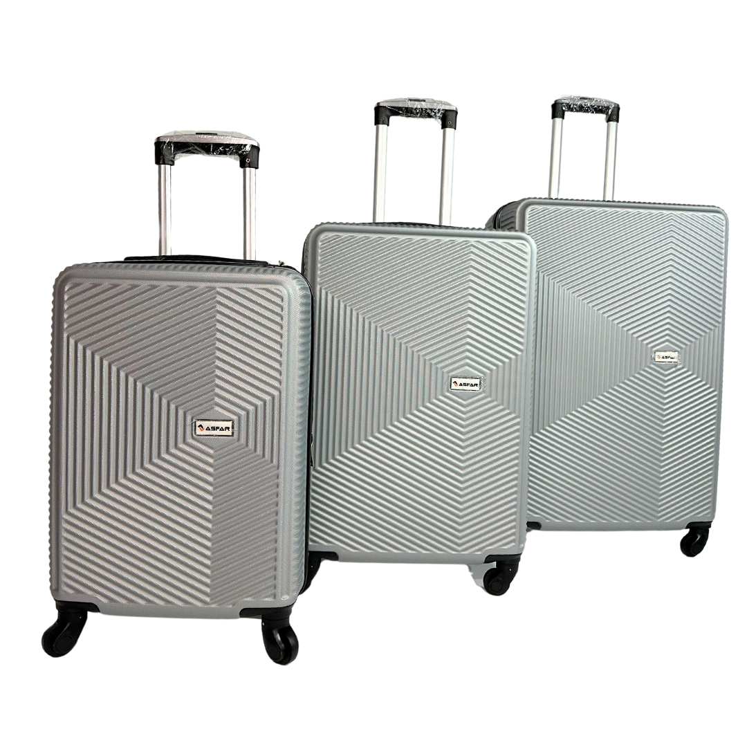 Fiber 3 Piece Luggage Trolley Set