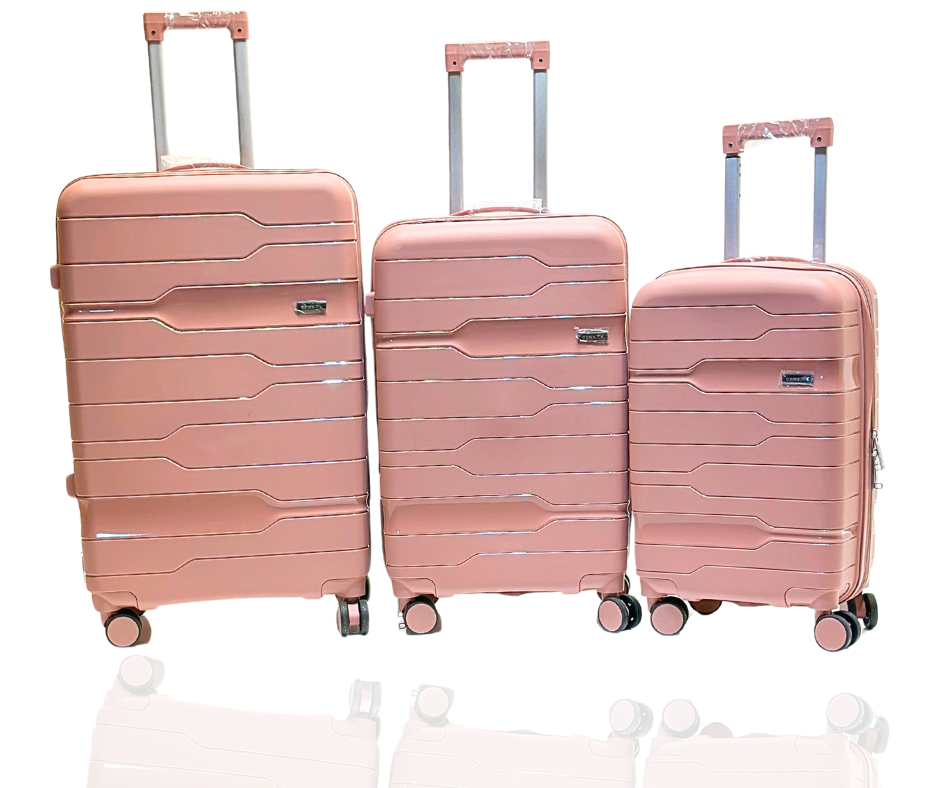 Carbon 3 Piece Luggage Trolley Sets