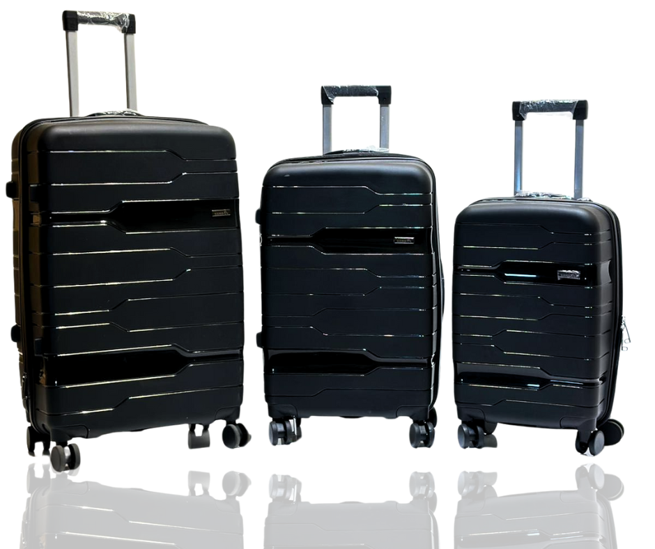 Carbon 3 Piece Luggage Trolley Sets