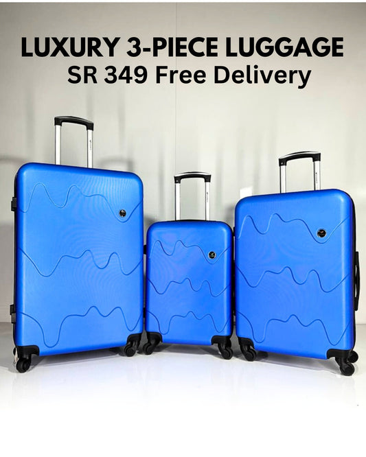 Fiber Standard 3 Piece Luggage Trolley Set