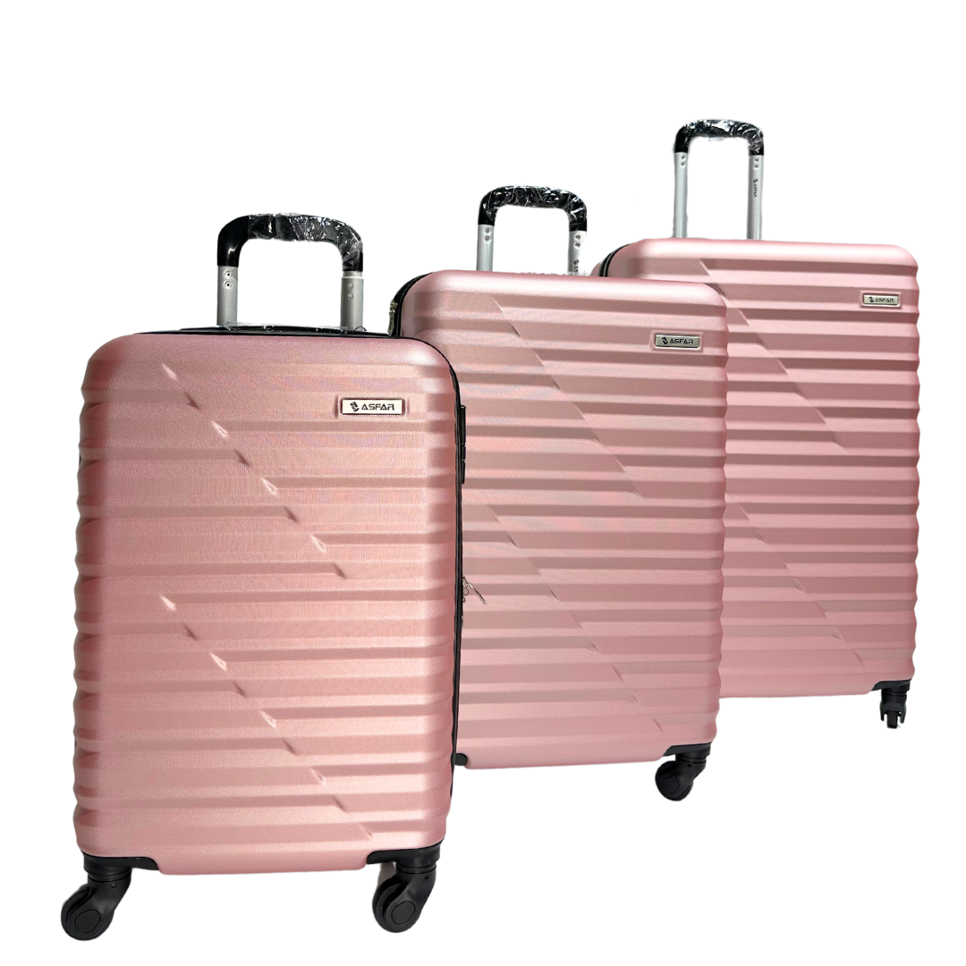 Fiber 3 Piece Luggage Trolley Set