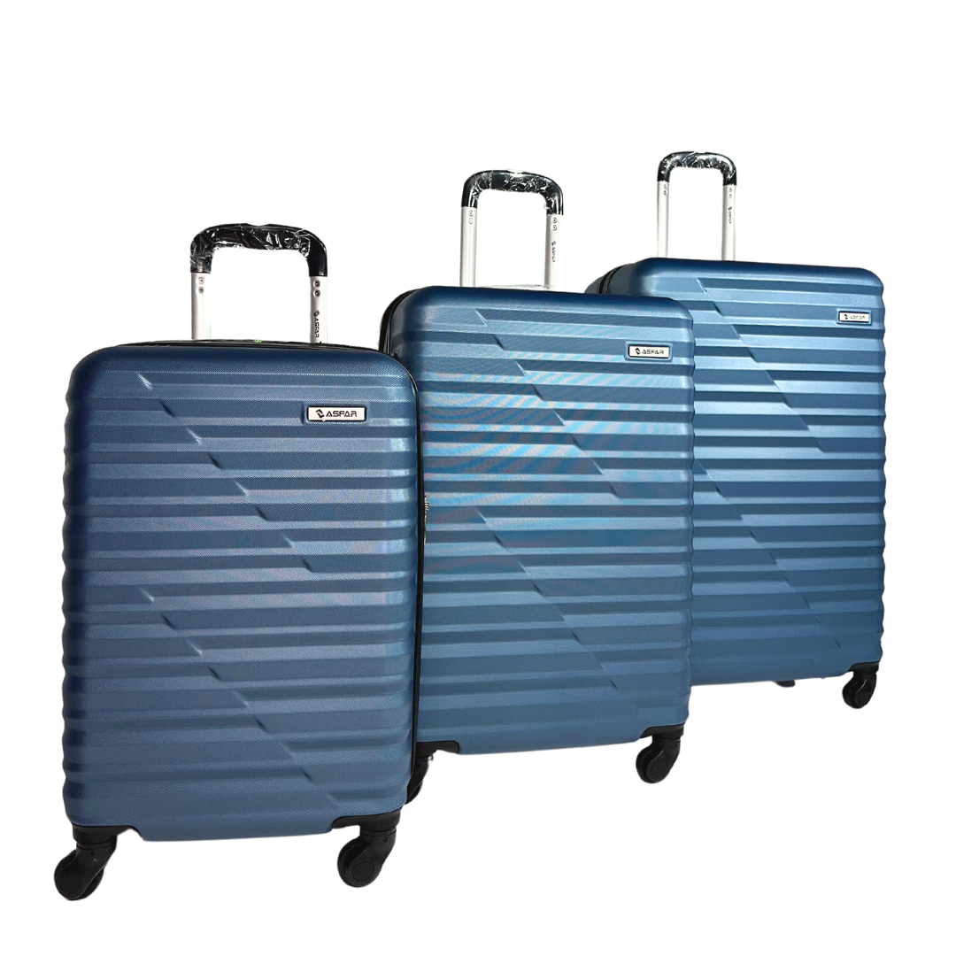 Fiber 3 Piece Luggage Trolley Set