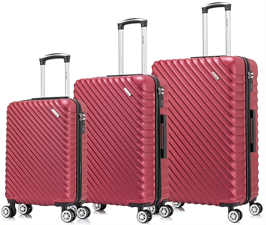 Fiber 3 Piece Luggage Trolley Set